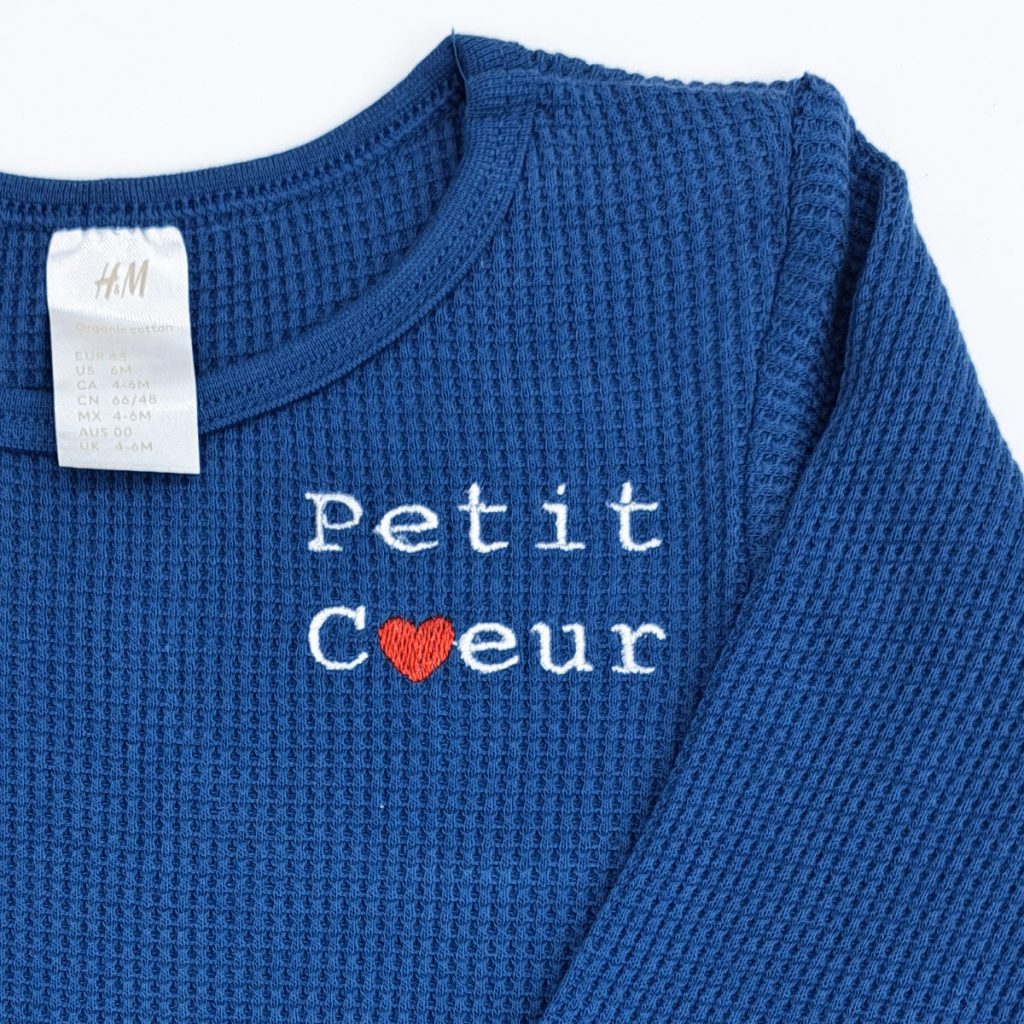 tee-shirt brodé Un p'tit coup d'fil