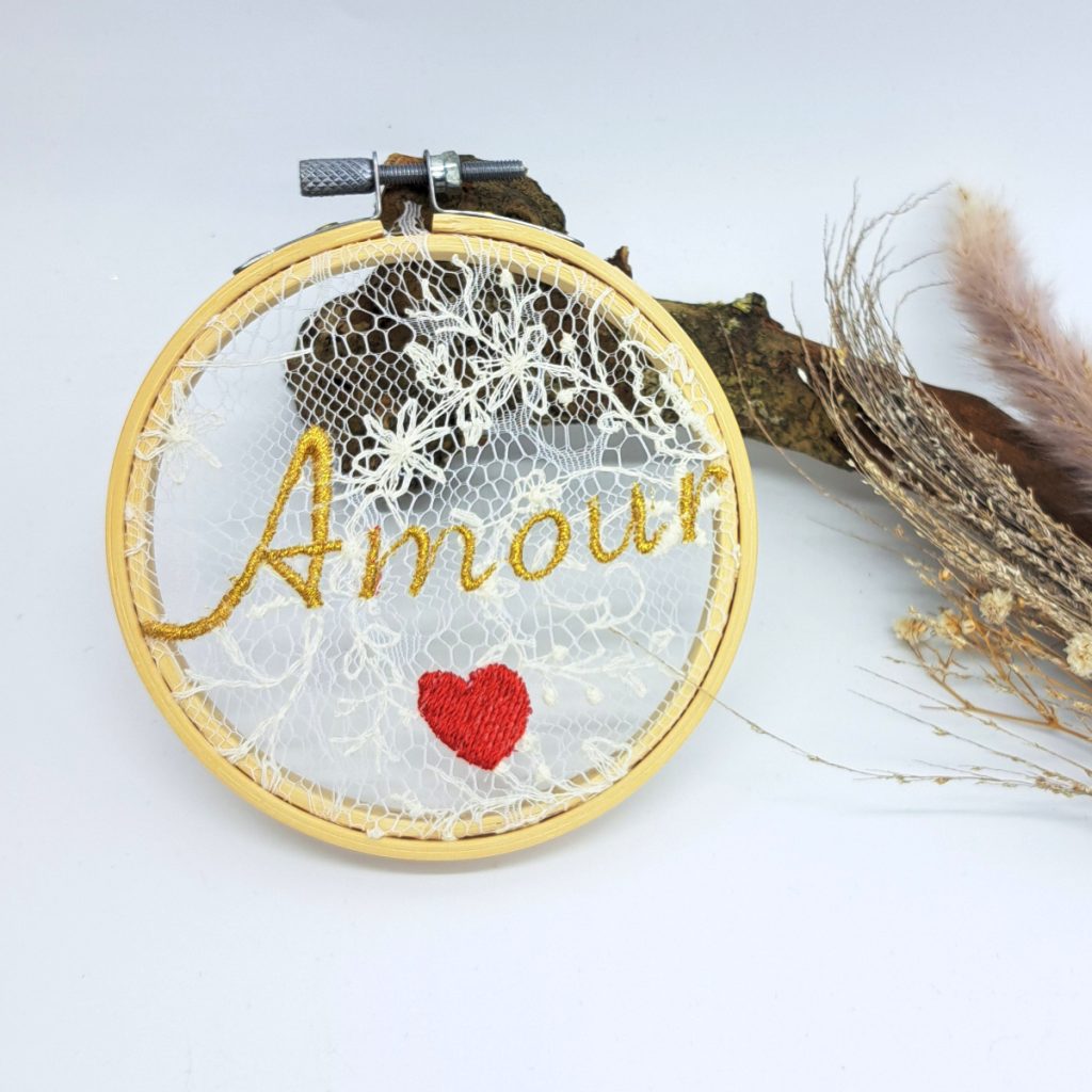 cadre de broderie Un p'tit coup d'fil